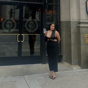 Black long sexy dress